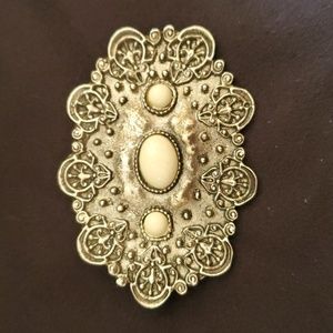 Large Vintage Silver Brooch